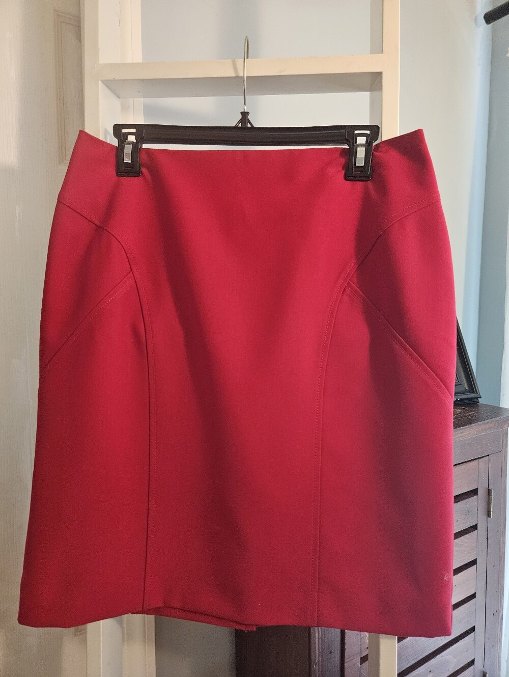 Worthington Bright Red Ponte Pencil Skirt